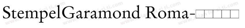 StempelGaramond Roma字体转换